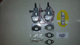Mikuni VM20 carburettors and Yamaha CT1 manifolds