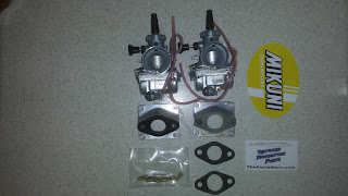 Mikuni VM20 carburettors and Yamaha CT1 manifolds