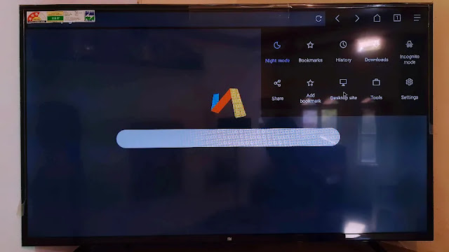 all needed options in via browser All options in web browser in android tv