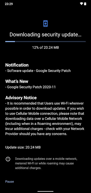 Nokia 7.1 receiving November 2020 Android Security patch