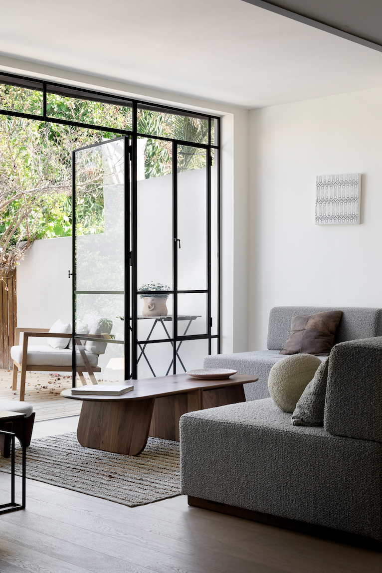 A light home with a beautiful court