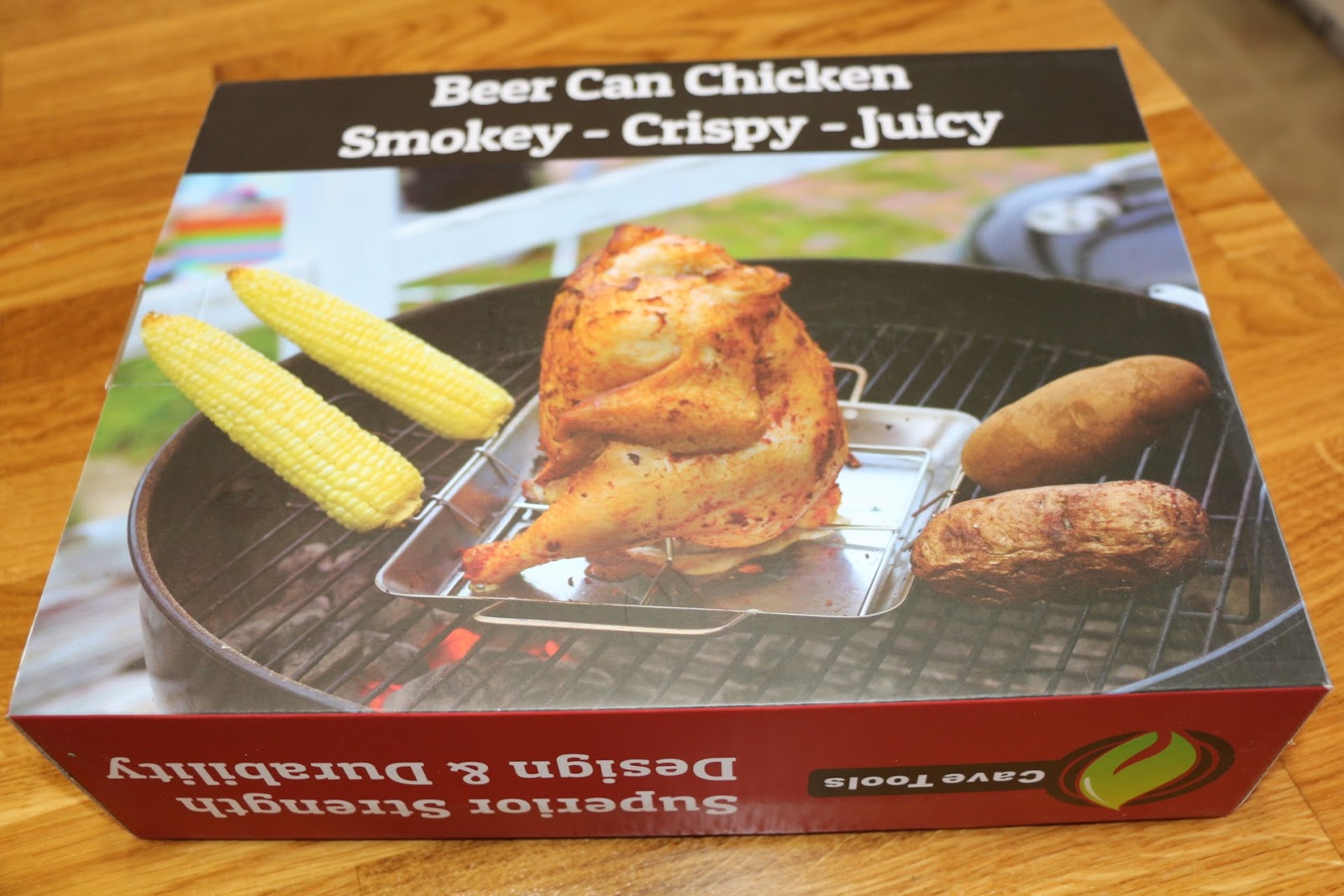 Easy Beer Can Chicken with Cave Tools Beer Can Chicken Rack recipe gotitfree
