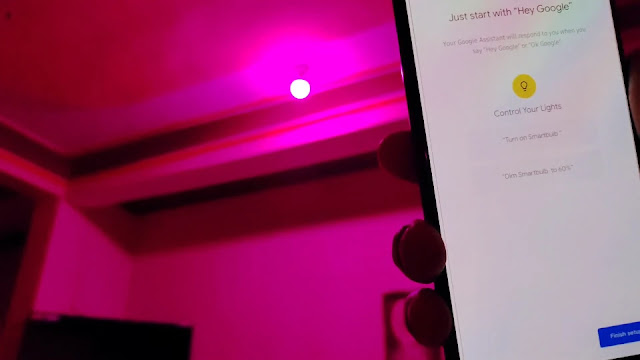 click on finish setup here smitch smart bulb setup finished