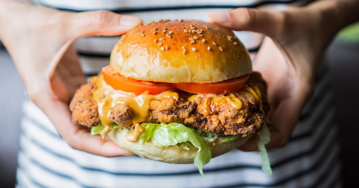 KFC Style Chicken Fillet Burger Homemade Hungry for Goodies