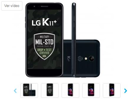 Smartphone LG K11+ 32GB Preto 4G Octa Core