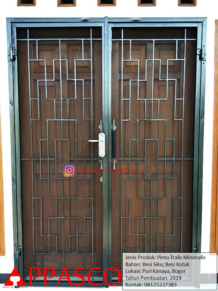 Pintu Teralis Minimalis di Puri Kinaya Bogor - Jual Kanopi Termurah