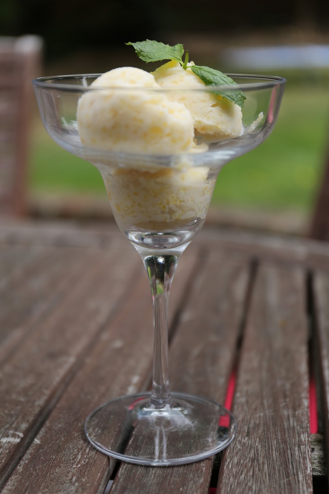 Caroline Makes.... Homemade Peach Sherbert Ice Cream