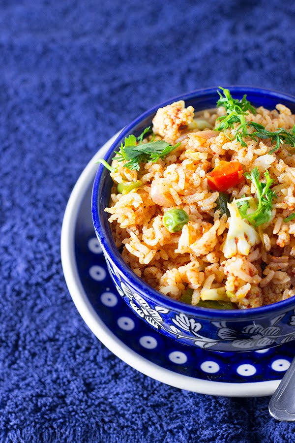 Tava pilaf pav bhaji mumbai street food masala rice tomato