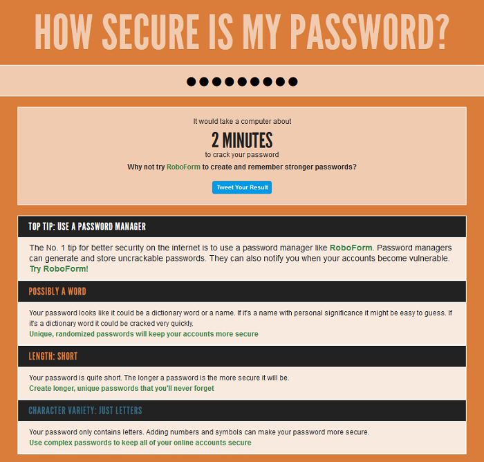 Hoe veilig is mijn wachtwoord