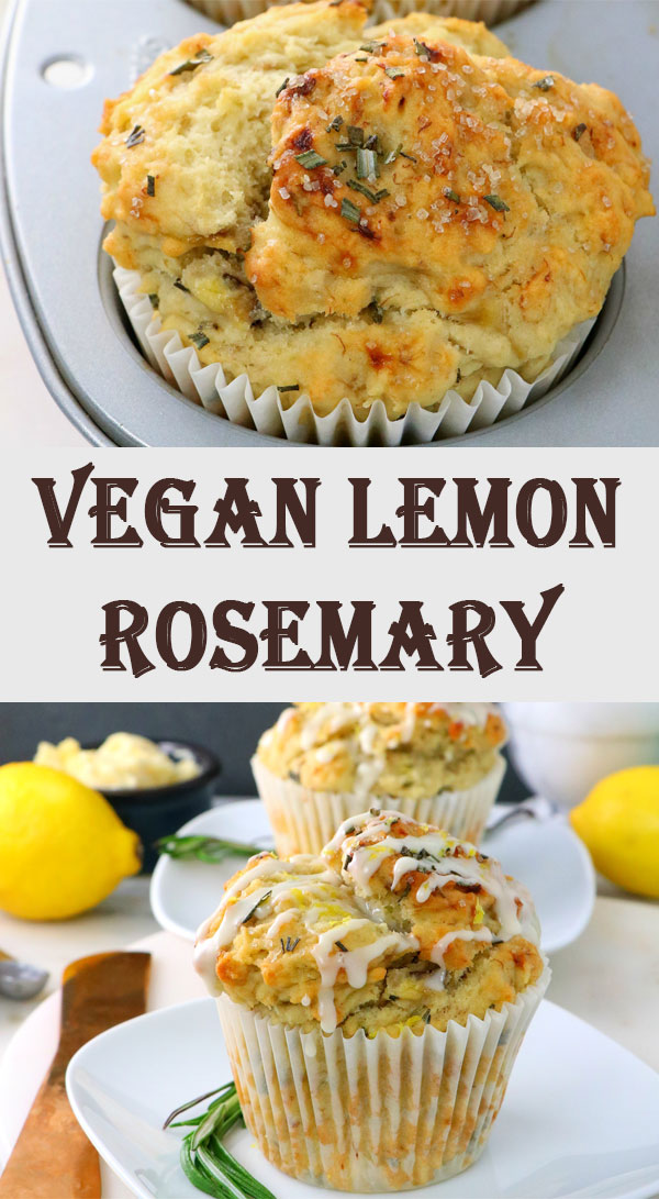 Vegan Lemon Rosemary Muffins