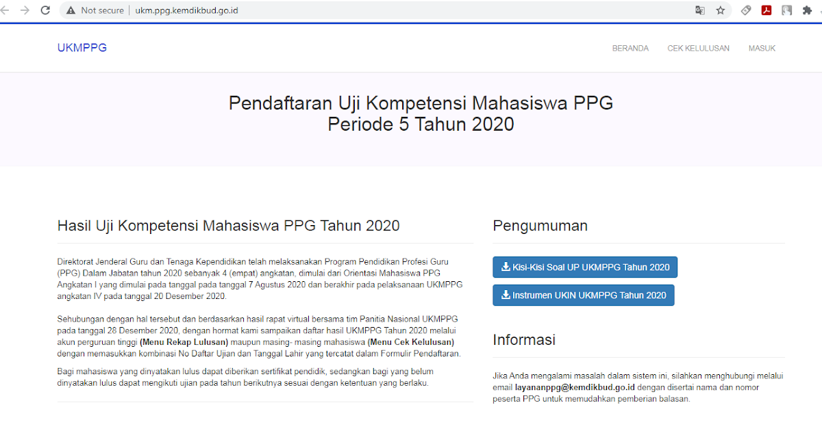 Alamat Cek Status Kelulusan UKMPPG panduandapodik.id