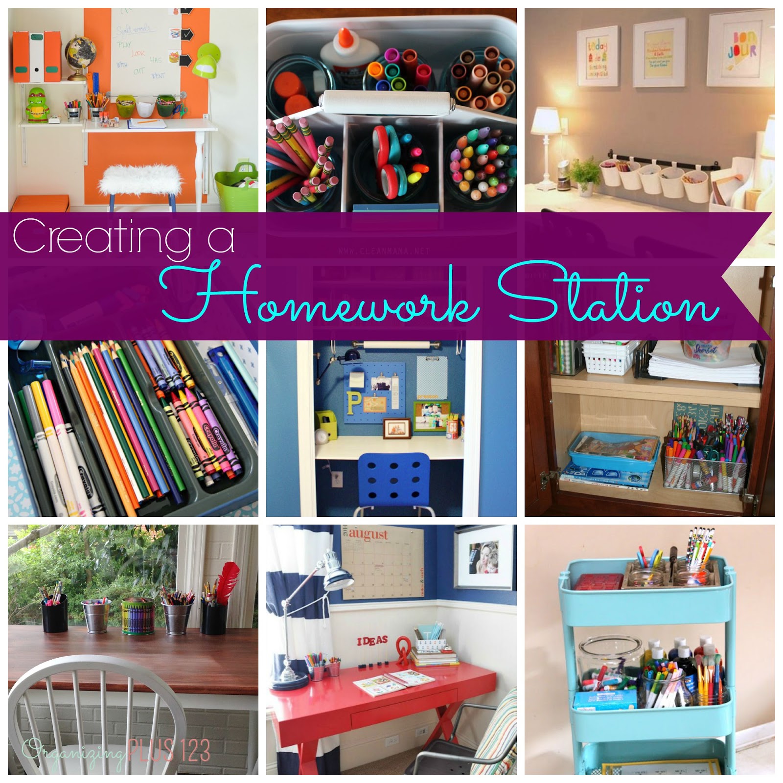 Organizing Plus 123: Back-to-School Series: Creating a Homework Station