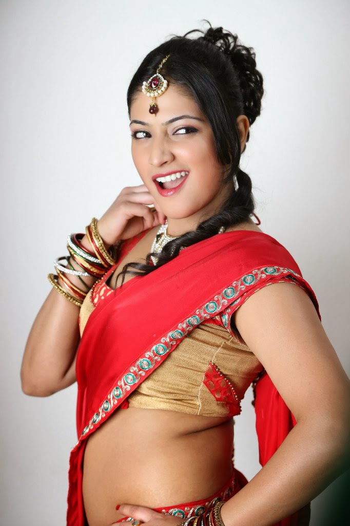 Haripriya hot photostills in red saree
