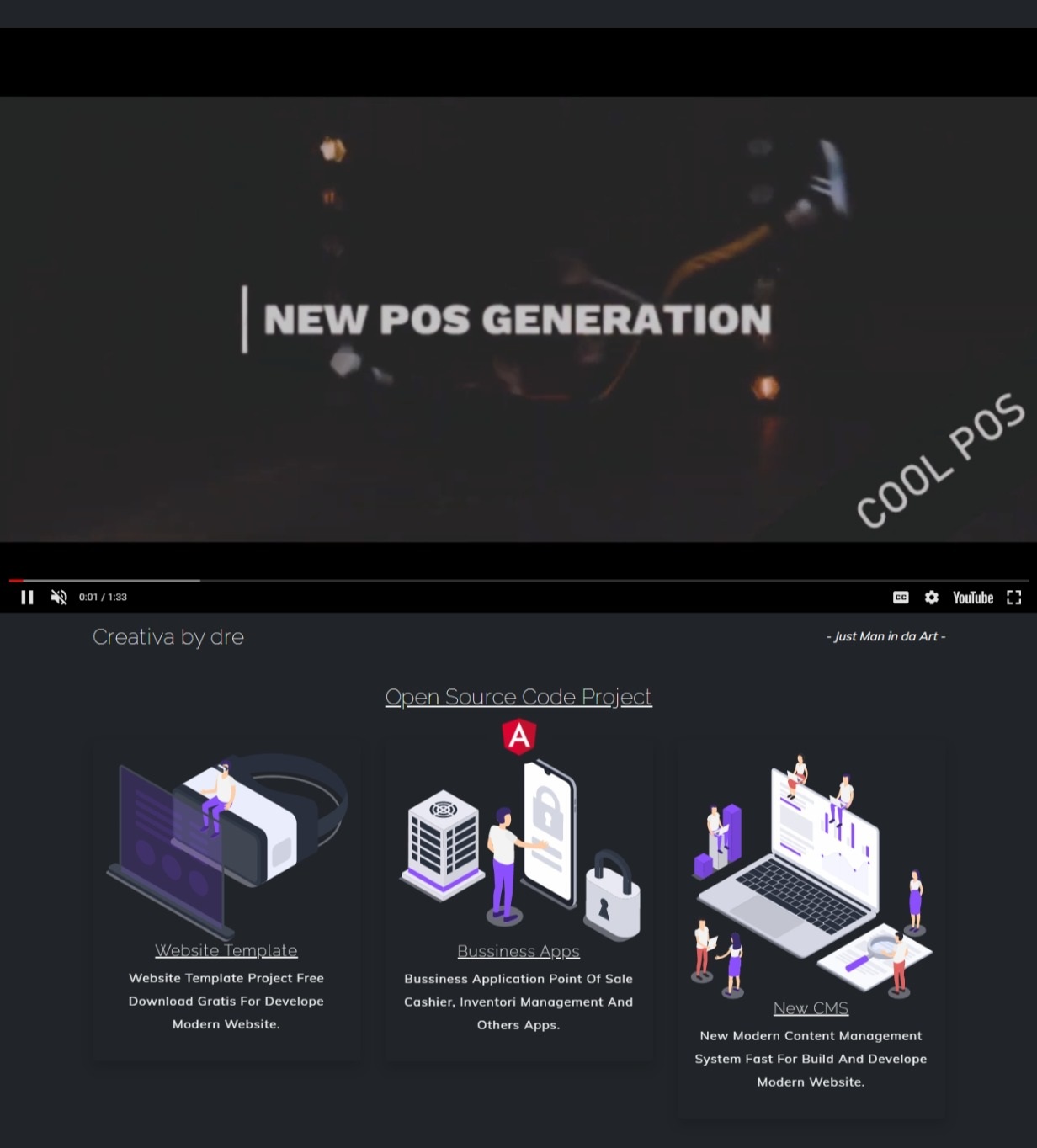 New Portfolio website template themes free download gratis