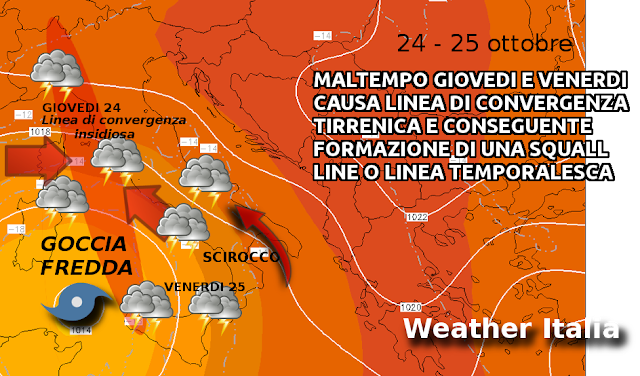Goccia Fredda e grafica Weather Italia
