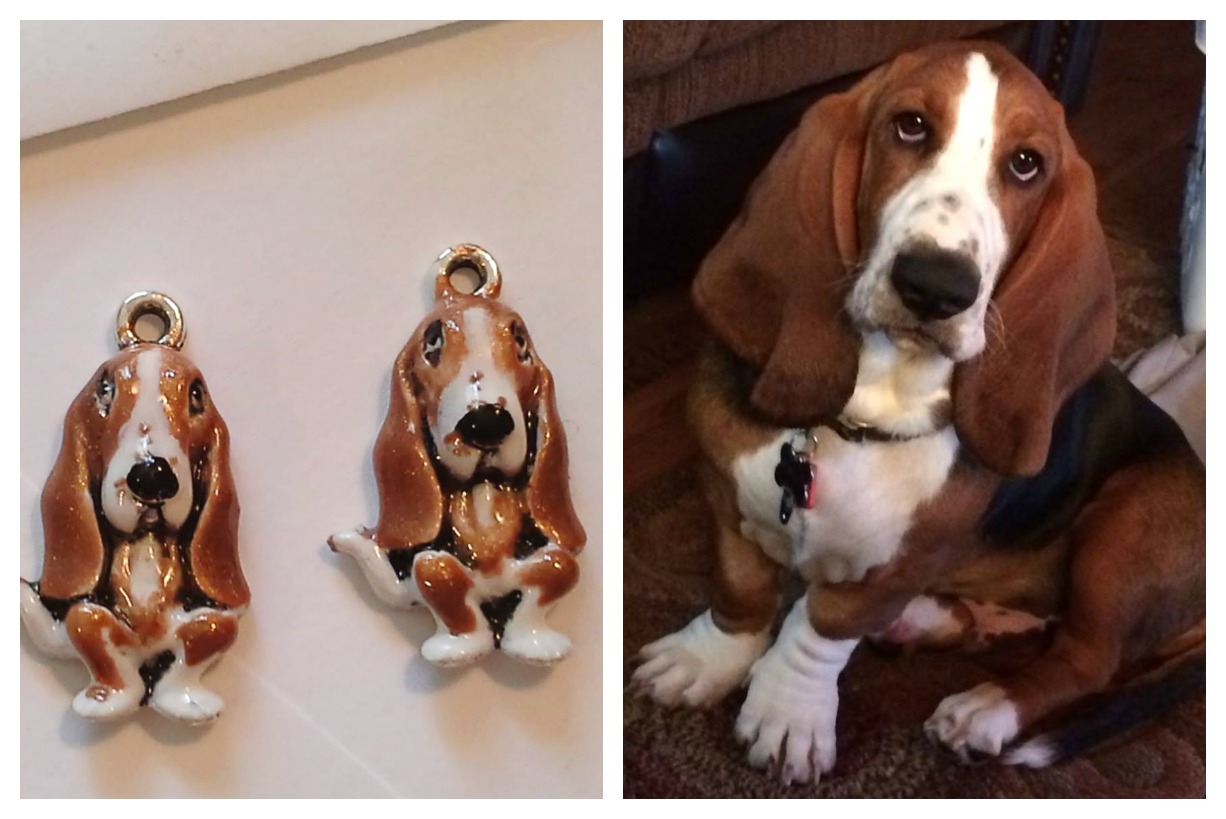 Painted Basset Charms
