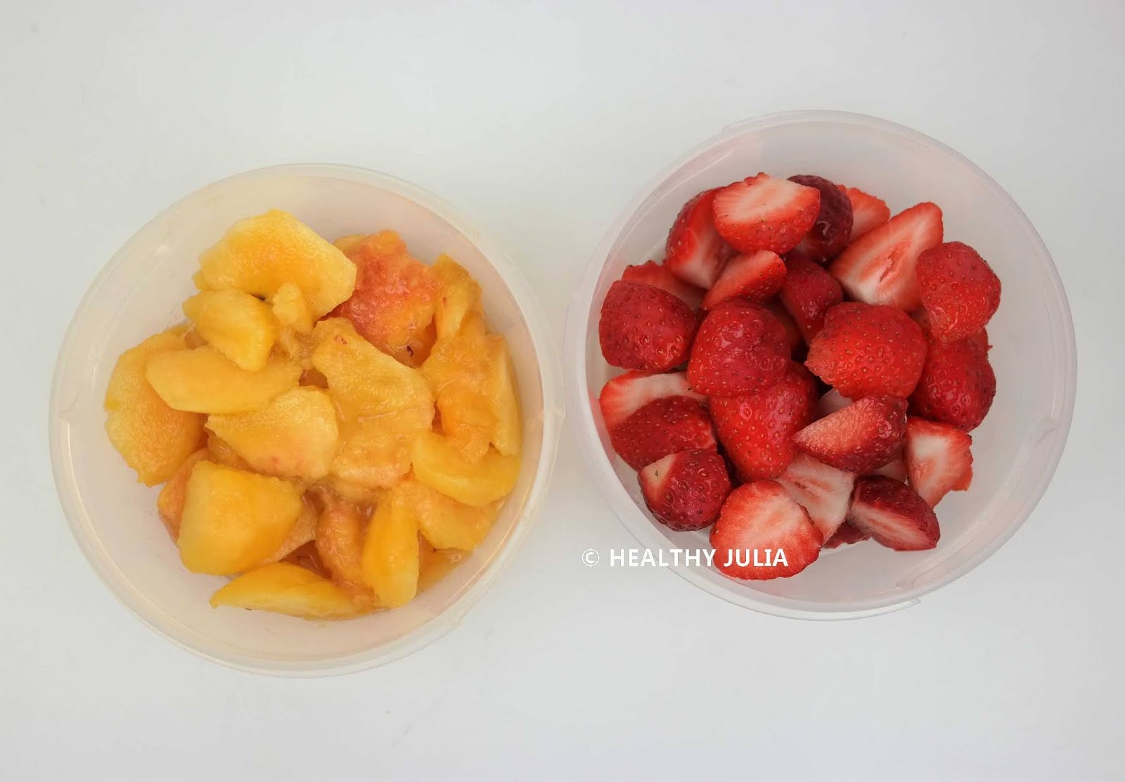 Glace Peche Fraise Vegan Healthy Julia