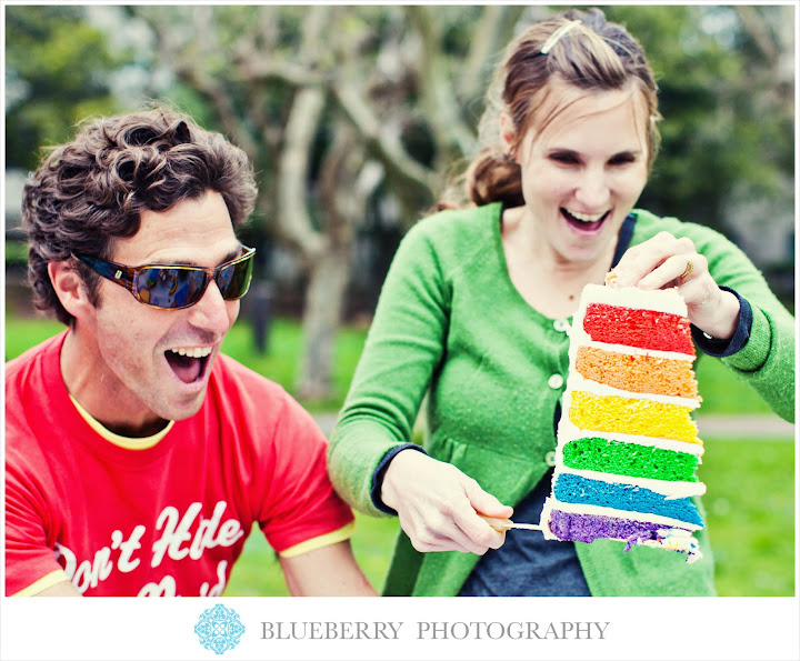 San Francisco Baby Photography session rainbow birthday at park