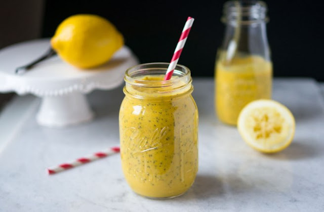 Lemon Turmeric Smoothie #healthydrink #breakfast