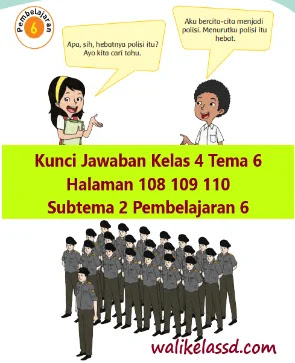 Kunci Jawaban Kelas 4 Tema 6 Halaman 108 109 110 Subtema 2 Pembelajaran 6 Wali Kelas Sd