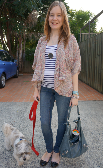 Away From Blue, Aussie Mum Style, Away From The Blue Jeans Rut: Jeanswest  Print Dress, LV Neverfull Bag