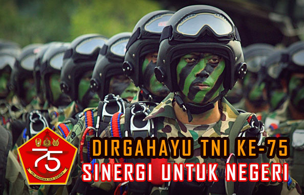 Tema Slogan Logo HUT TNI RI ke 75 Tahun 2020 Terbaru