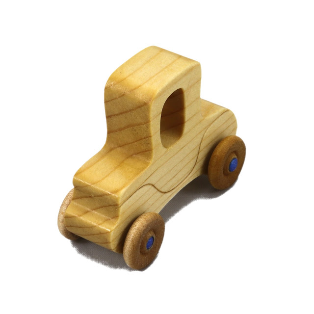 Handmade Wooden Toy Car Itty Bitty Mini Vintage Model-T Play Pal Pocket Car Size