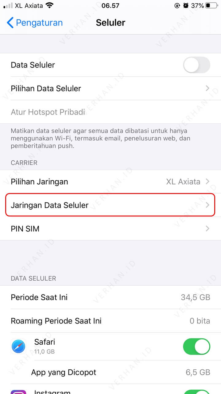 Cara Setting APN Personal Hotspot iPhone untuk Semua Kartu