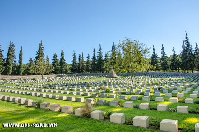 Dojran military WW1 cemetery near village Doirani, Greece