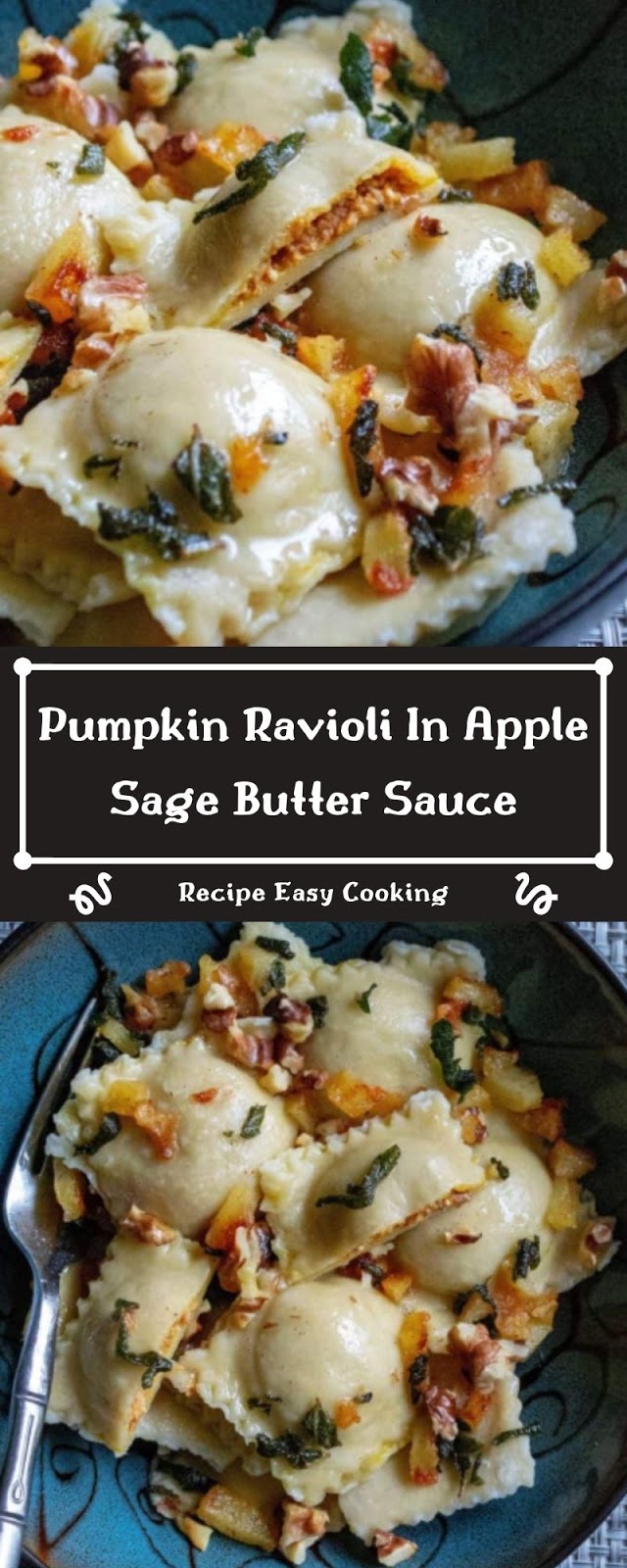 Pumpkin Ravioli In Apple Sage Butter Sauce