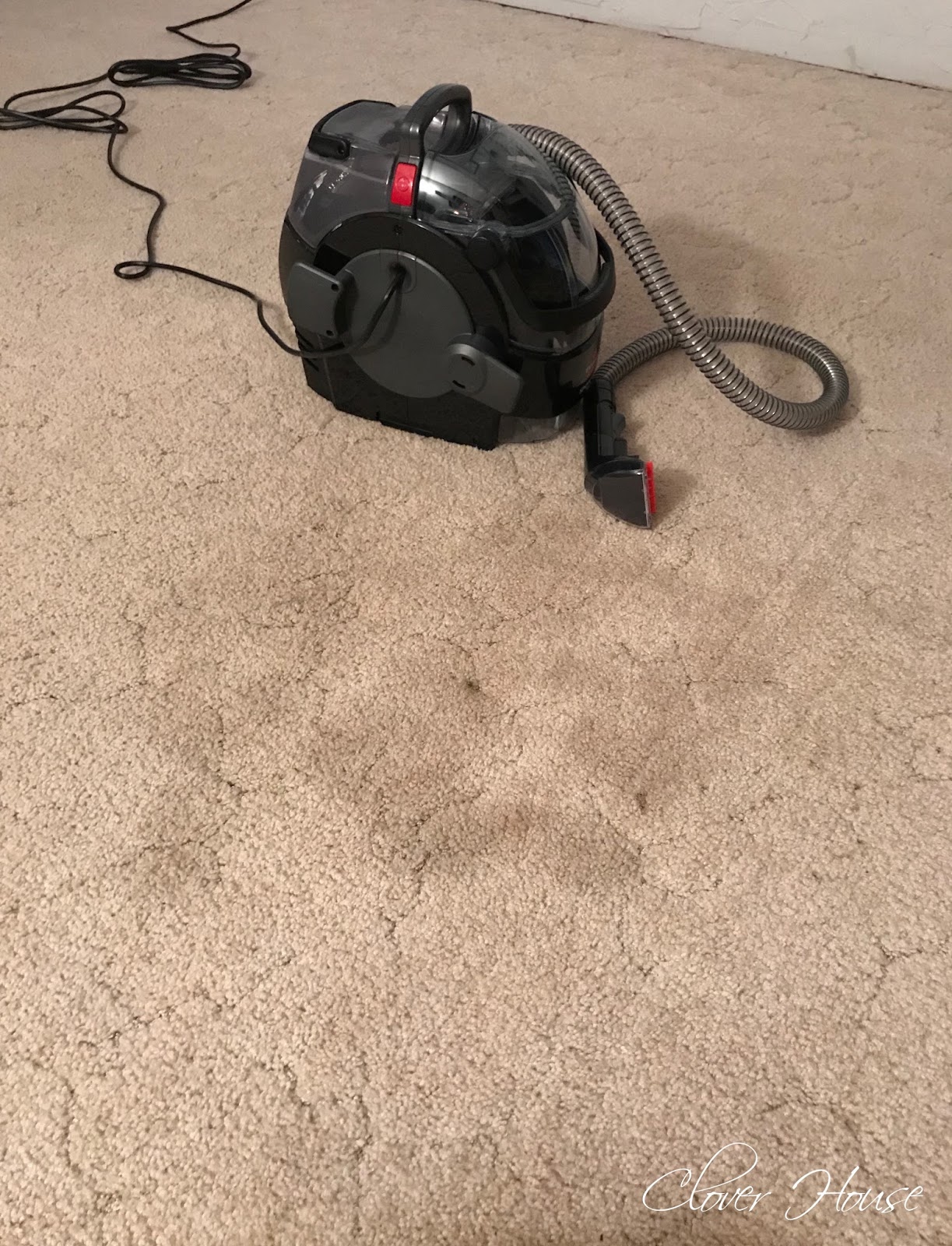 Clover House Spot Cleaning Carpet with a DIY Cleaning Solution