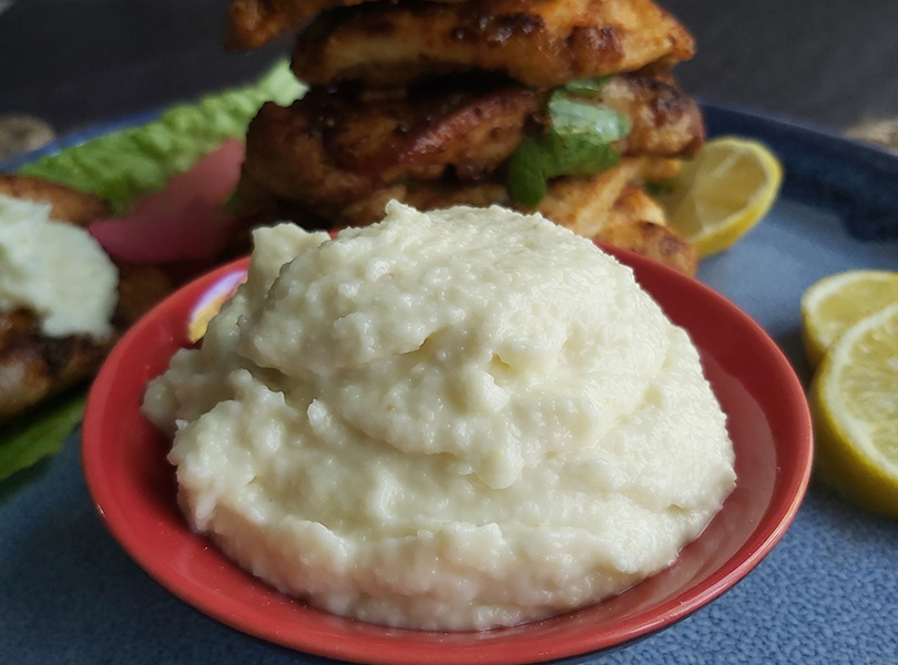 Lebanese Chicken & Toum Dip (garlic dip)