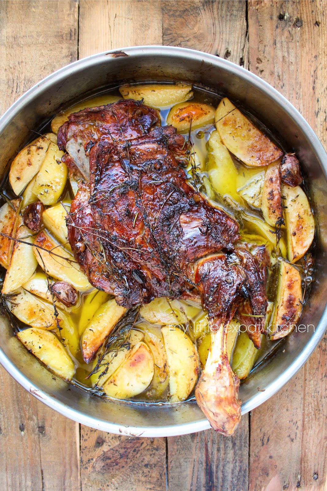 My Little Expat Kitchen: Greek slow-roasted lamb shoulder with potatoes ...