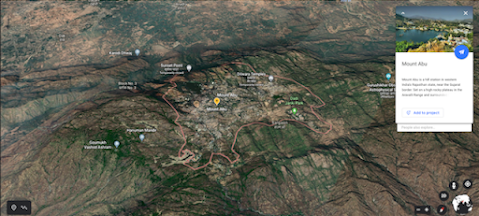 "Mount Abu Screen shot Google Earth."