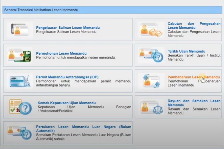 Semakan keputusan ujian memandu