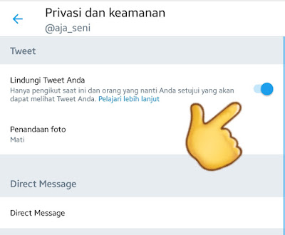 Cara Menghilangkan Tanda ikon Gembok di Akun Twitter - Seni Art Aja