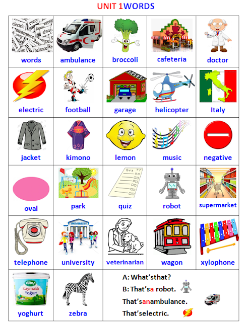 ingilizce resimli kelimeler