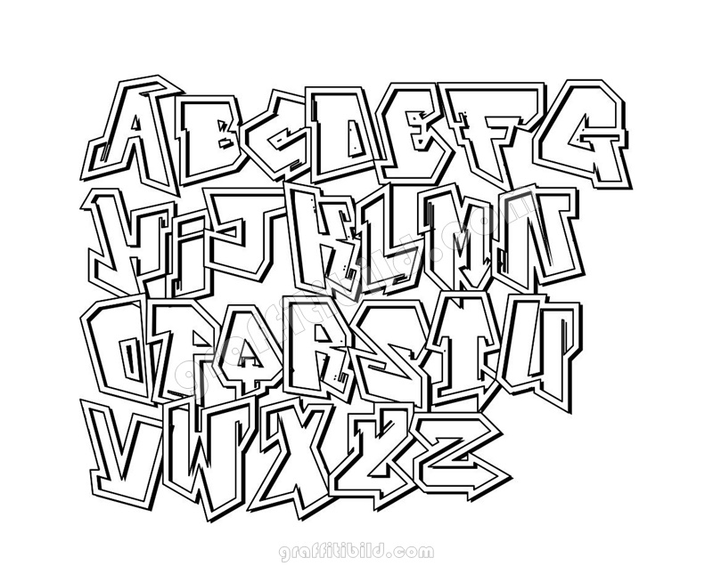 Graffiti schrift, graffiti abc, graffiti alphabet, graffiti schrift bilder