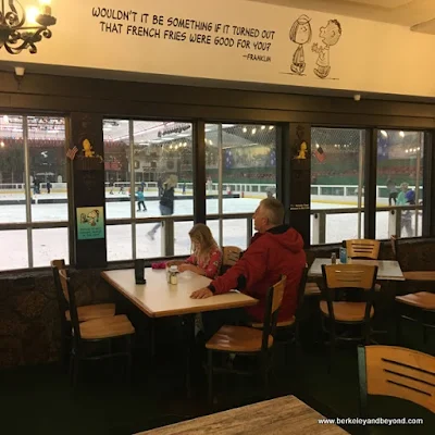 interior of the Warm Puppy Cafe at Snoopy's Home Ice/ Redwood Empire Ice Arena in Santa Rosa, California