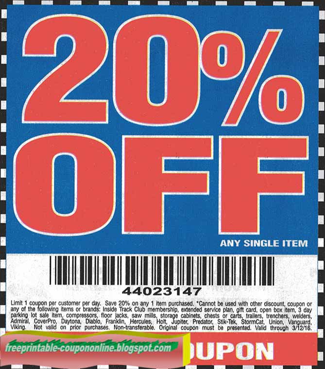 Printable Coupons 2020 Harbor Freight Coupons