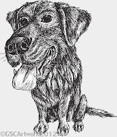 labrador retriever dog cartoon drawing