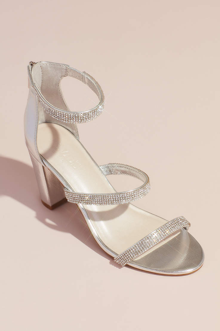 inexpensive silver shoes