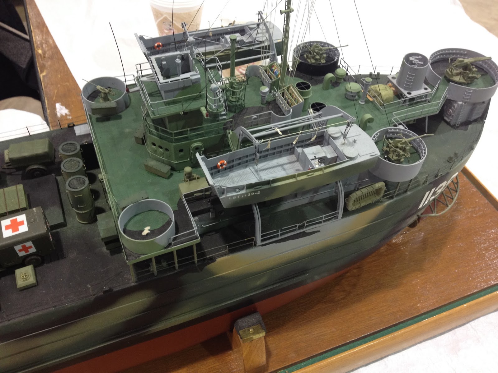 lst model caught my eye it is a 1 96th scale model with ho vehicles 