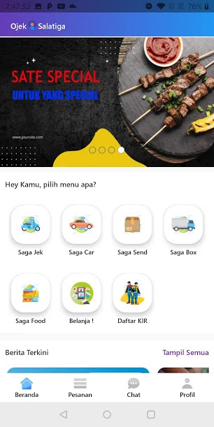 OSAGA ojek online & food delivery lokal Salatiga sudah resmi hadir di Play Store