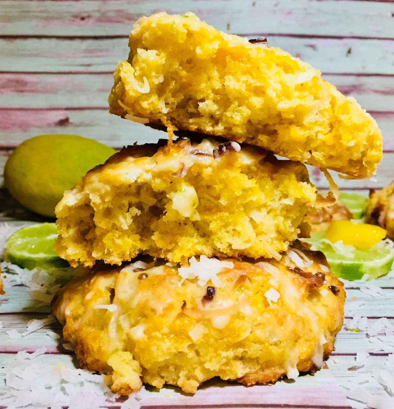 Mango Coconut Lime Scones