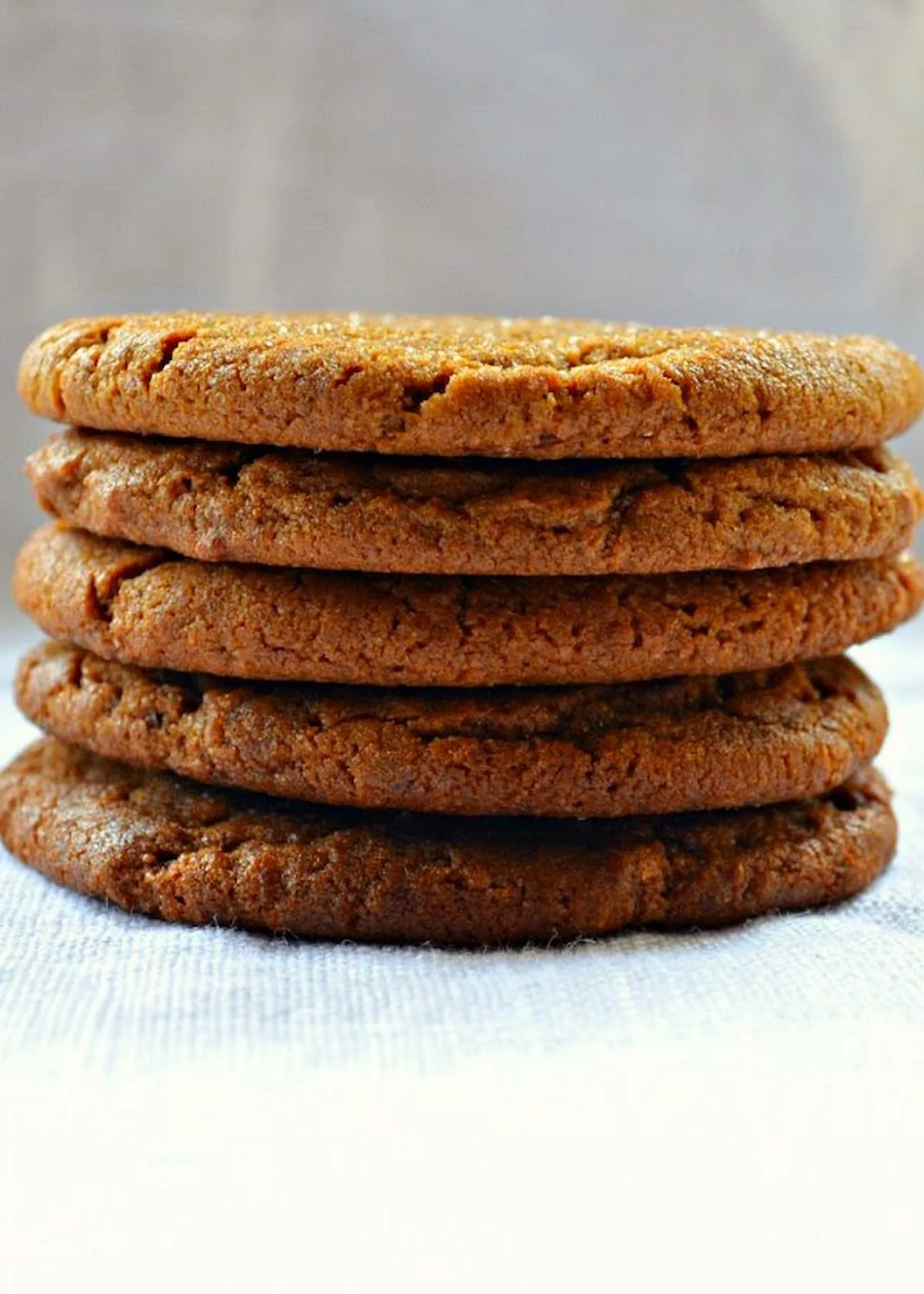 Stacked Molasses Cookies.