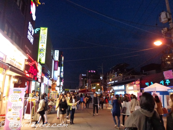 Hongdae at  night