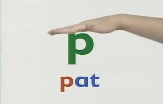 The letter P. P for paper, point, poke, paint, pat, peel. Sesame Street All Star Alphabet