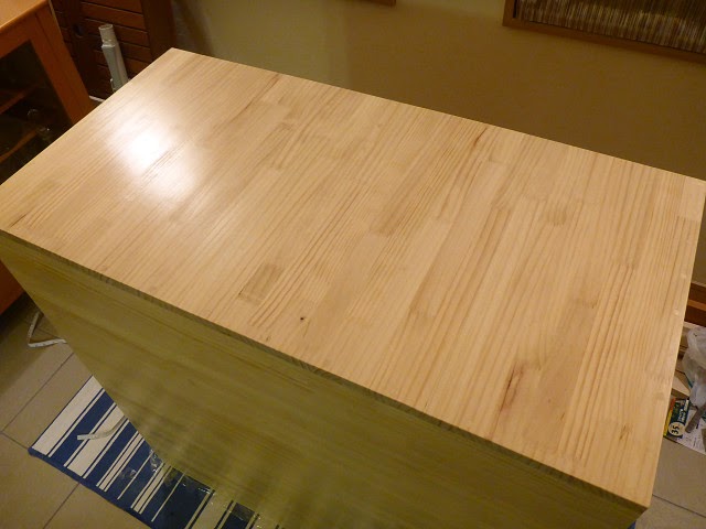 テーブル作業台アンジェリックカウンターテーブル パイン集成材   幅100cm  メープルニス ピカピカ