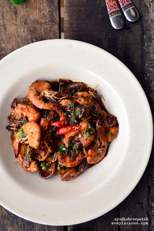 Udang Saus Lada Hitam | Momylicious